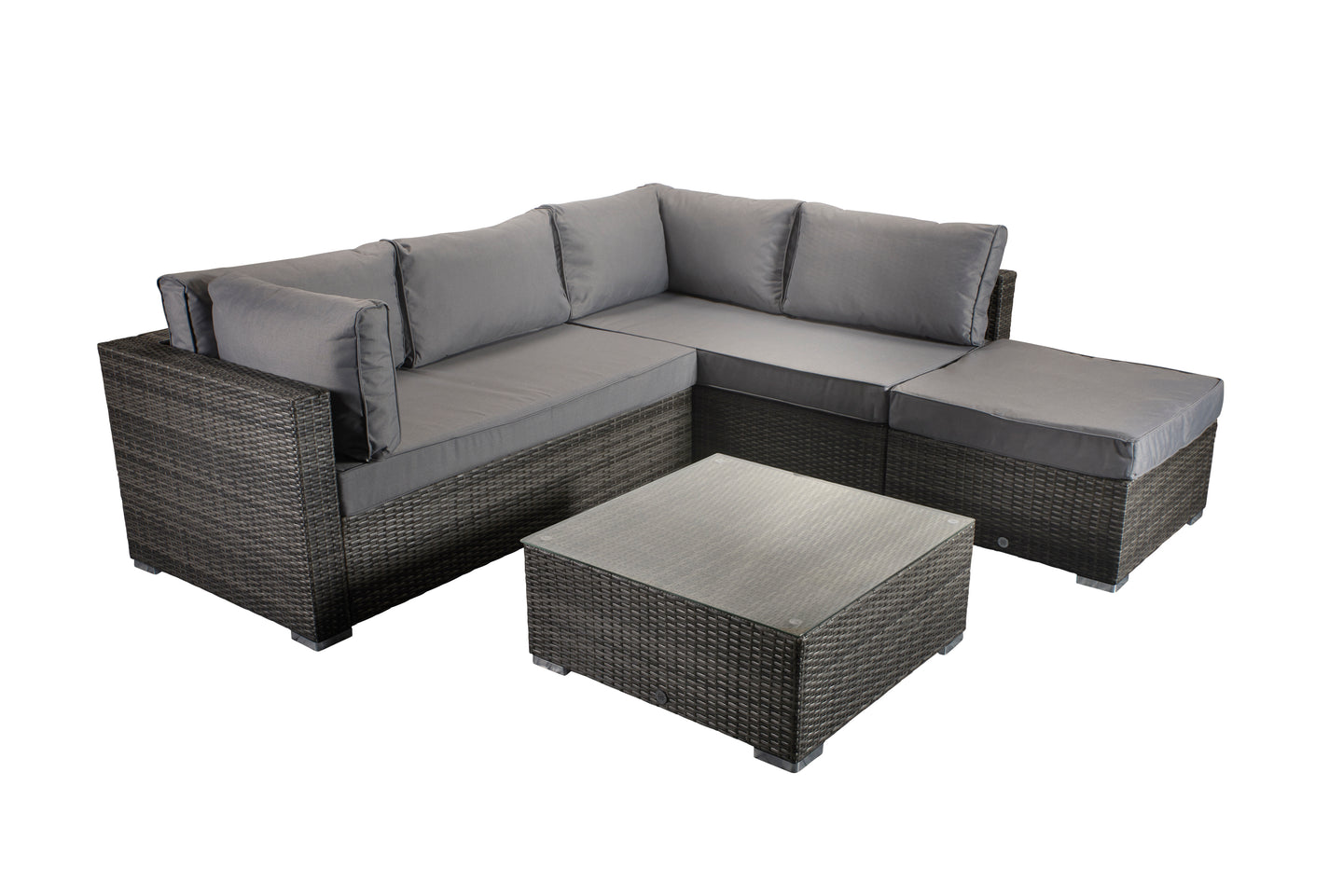 Signature Weave - Outdoor Furniture - Savannah - Corner Sofa In Flat Grey Weave